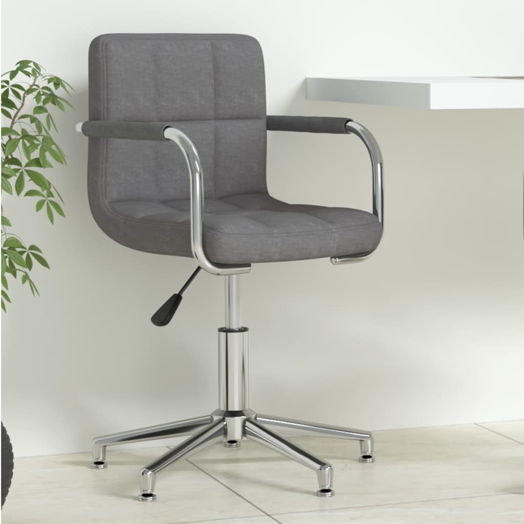 Chaise pivotante de bureau Gris foncé Tissu - XIOS