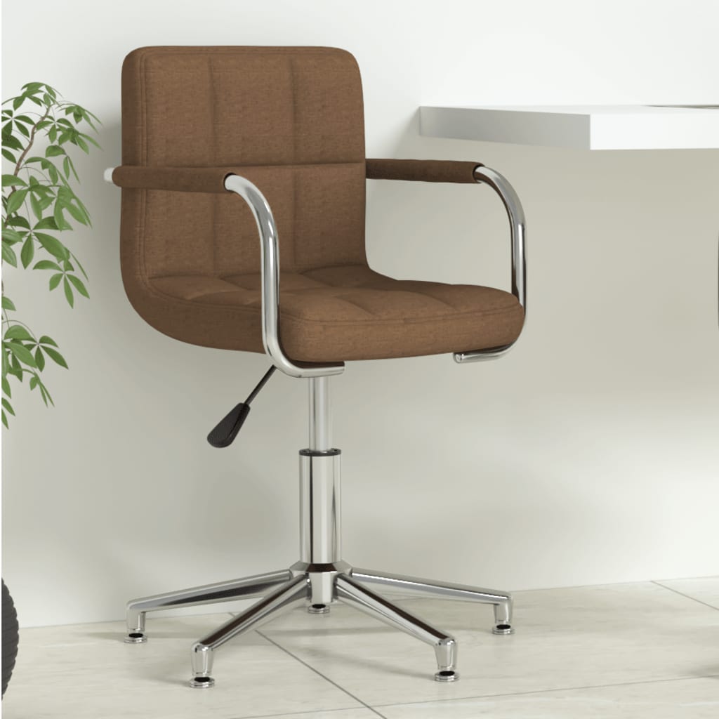 Chaise pivotante de bureau Marron Tissu - XIOS