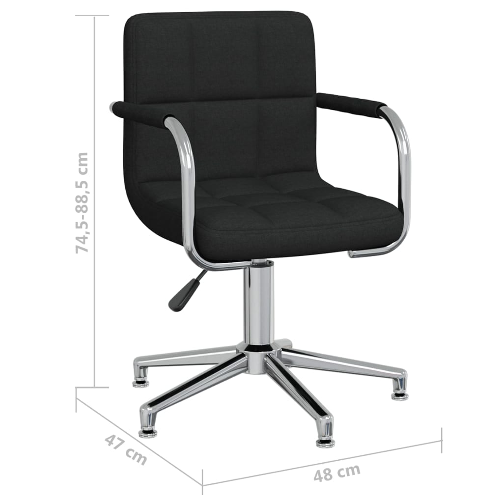 Chaise pivotante de bureau Noir Tissu - XIOS