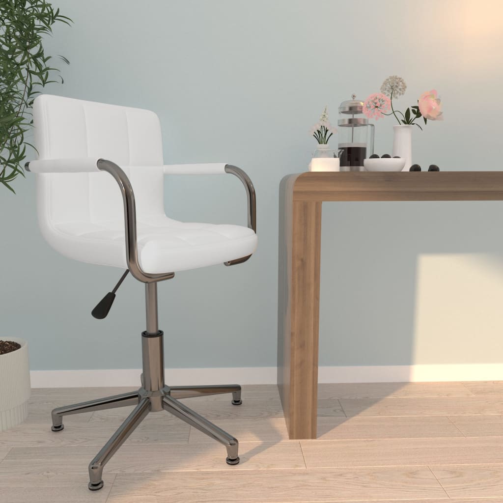 Chaise de bureau pivotante Blanc Similicuir - XIOS