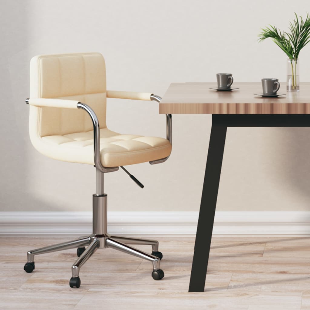 Chaise pivotante de bureau Crème Tissu - XIOS