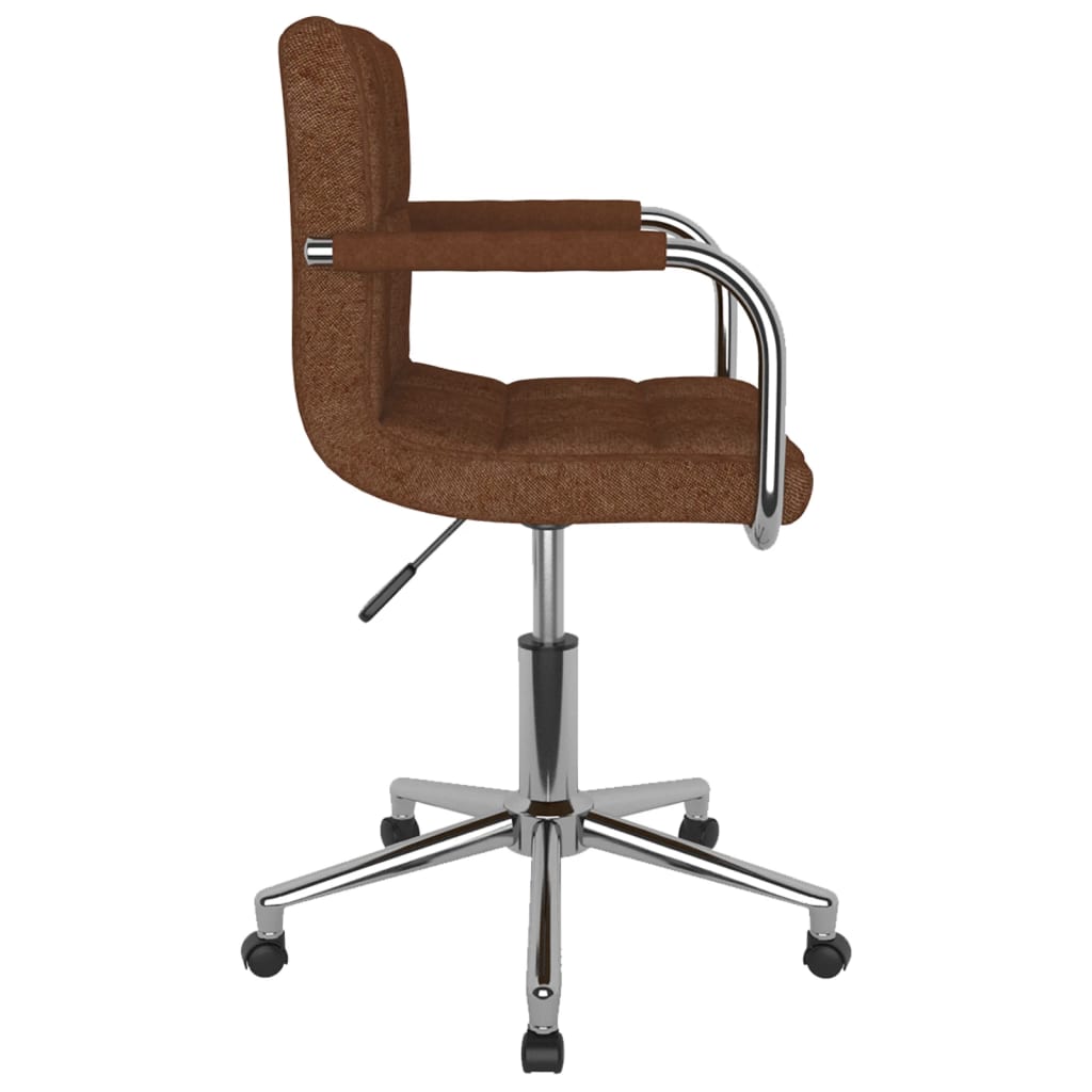 Chaise pivotante de bureau Marron Tissu - XIOS