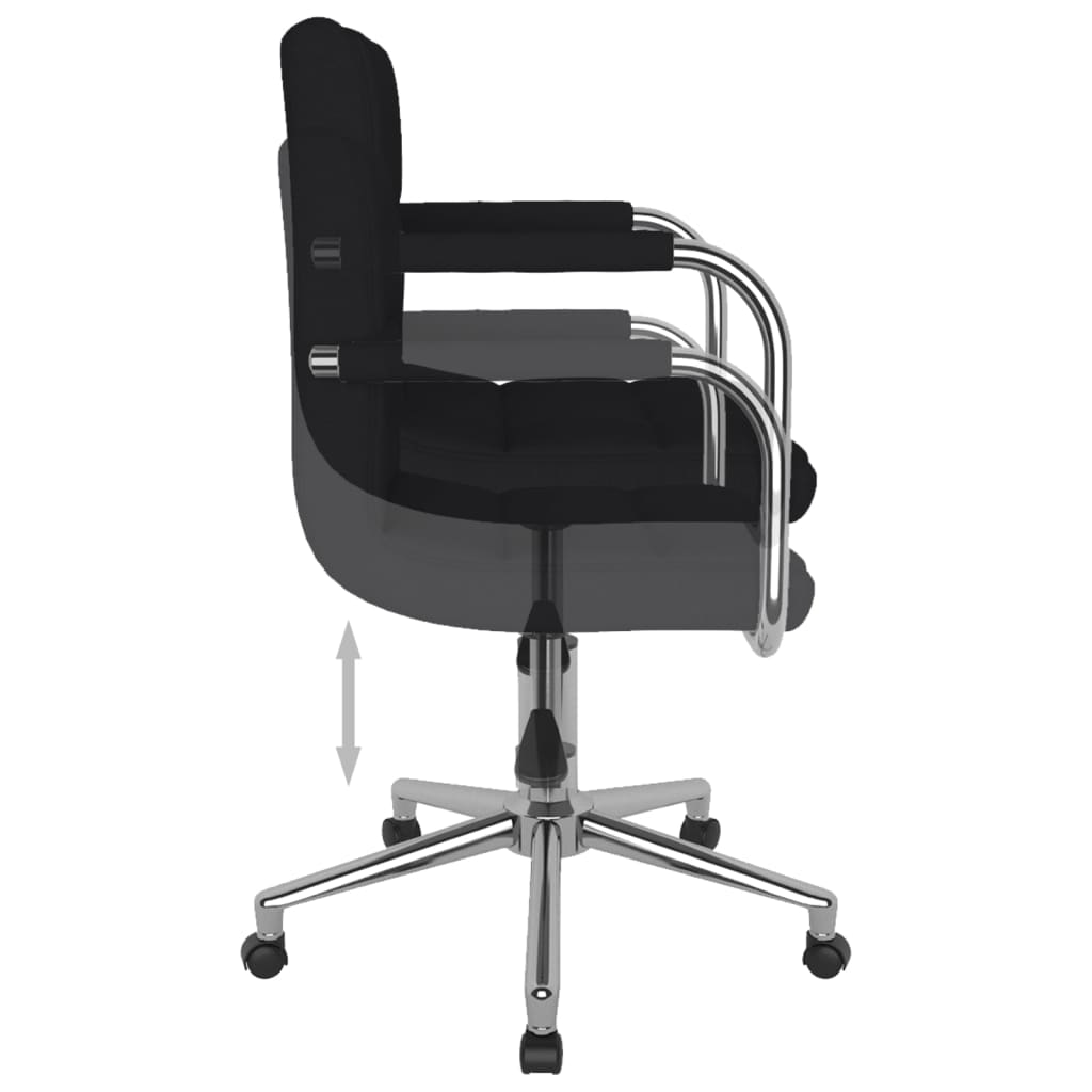 Chaise pivotante de bureau Noir Tissu - XIOS