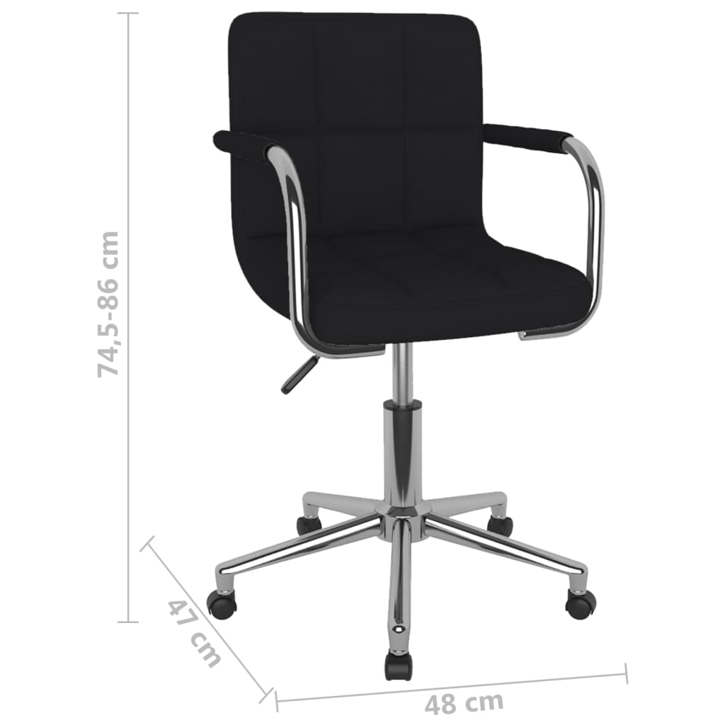 Chaise pivotante de bureau Noir Tissu - XIOS