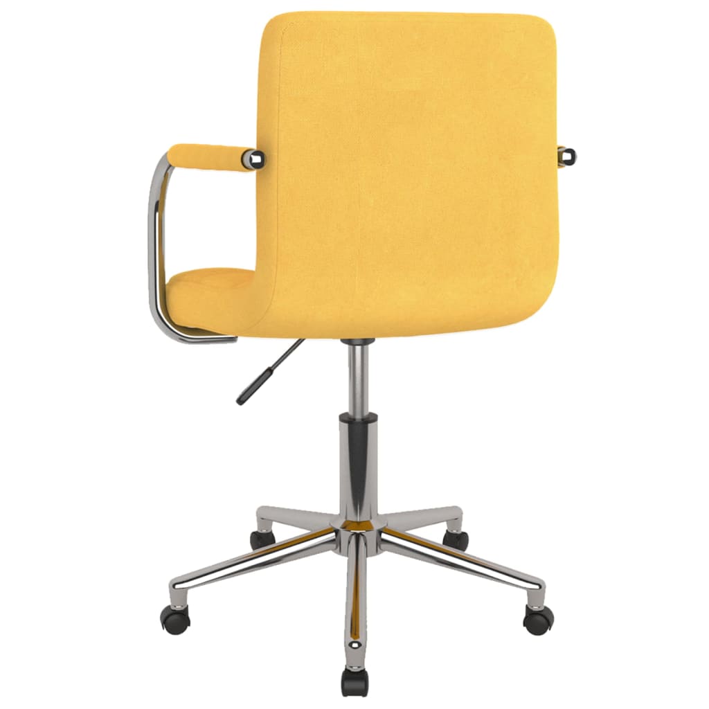 Chaise pivotante de bureau Jaune moutarde Tissu - XIOS