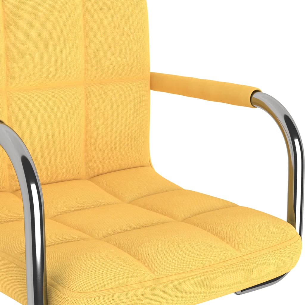Chaise pivotante de bureau Jaune moutarde Tissu - XIOS