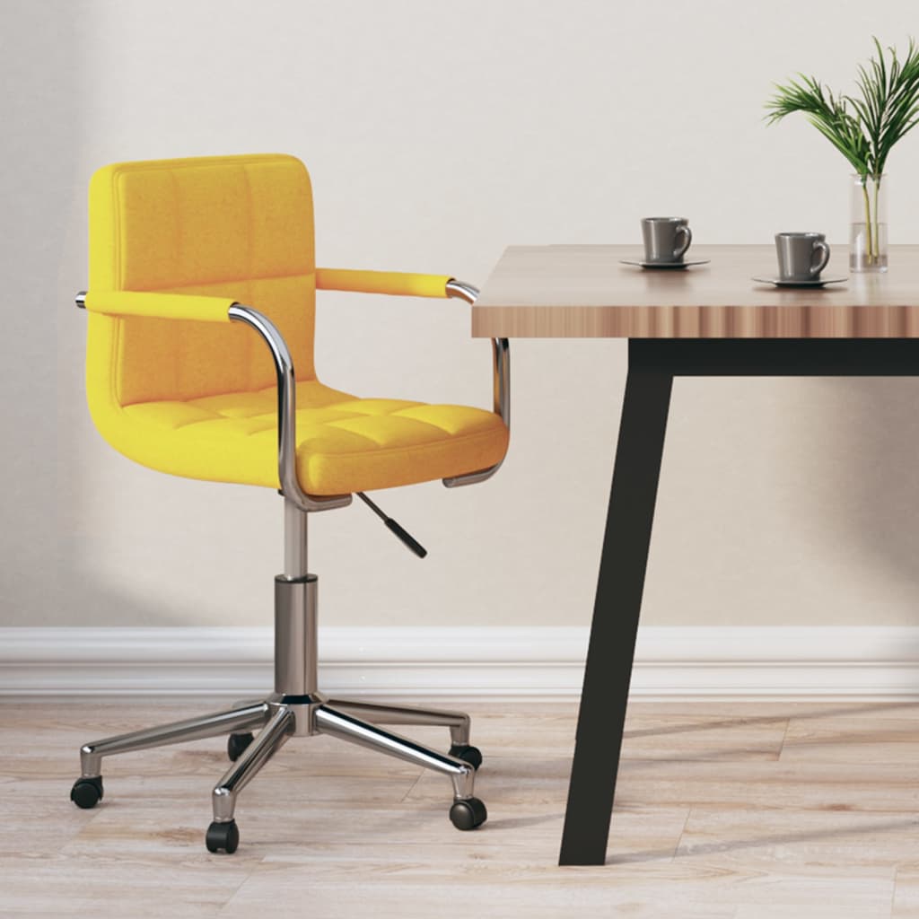 Chaise pivotante de bureau Jaune moutarde Tissu - XIOS