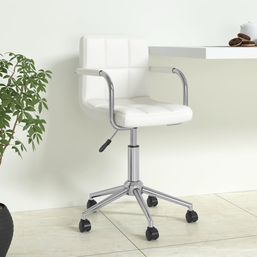 Chaise de bureau pivotante Blanc Similicuir - XIOS