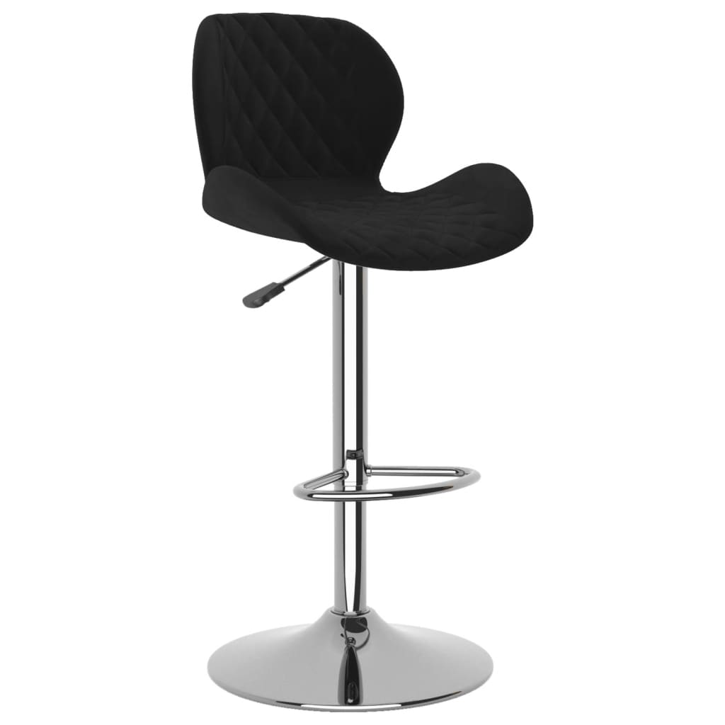 Tabourets de bar lot de 2 noir velours - XIOS