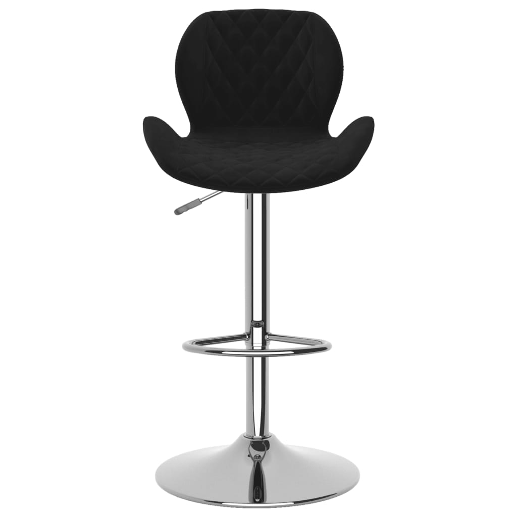Tabourets de bar lot de 2 noir velours - XIOS
