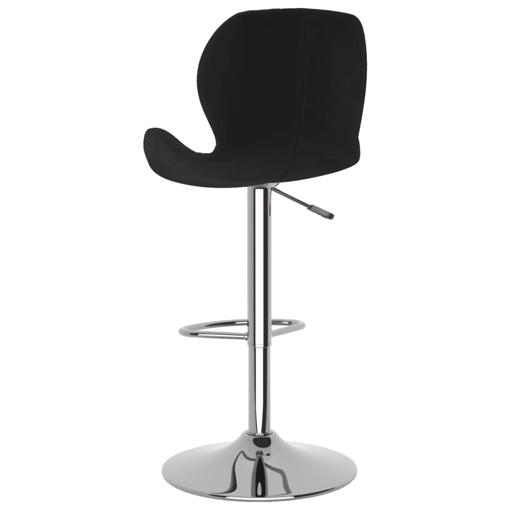 Tabourets de bar lot de 2 noir velours - XIOS