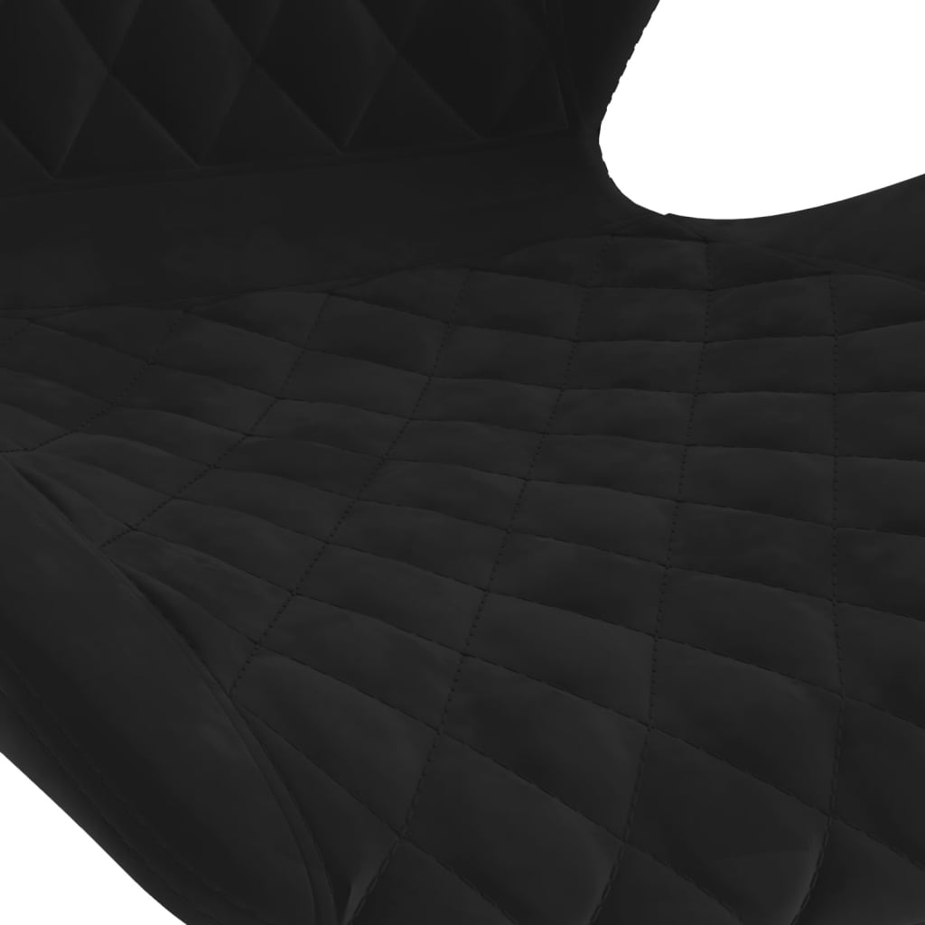 Tabourets de bar lot de 2 noir velours - XIOS