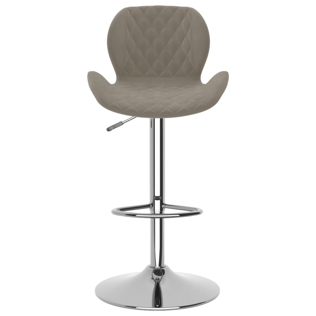 Tabourets de bar lot de 2 gris clair velours - XIOS