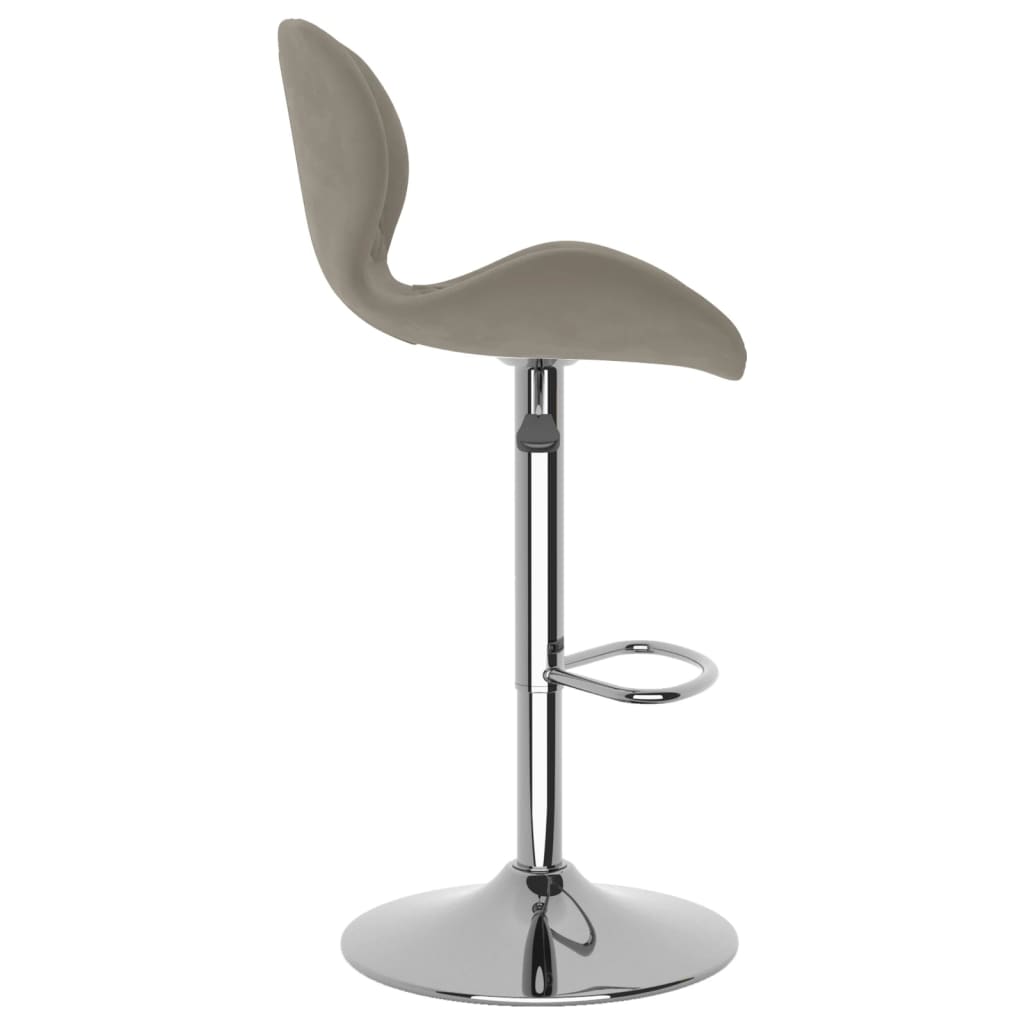 Tabourets de bar lot de 2 gris clair velours - XIOS