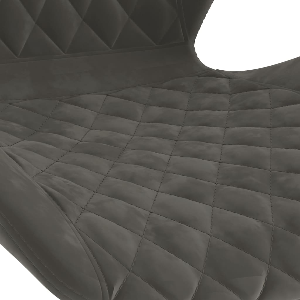 Tabourets de bar lot de 2 gris foncé velours - XIOS