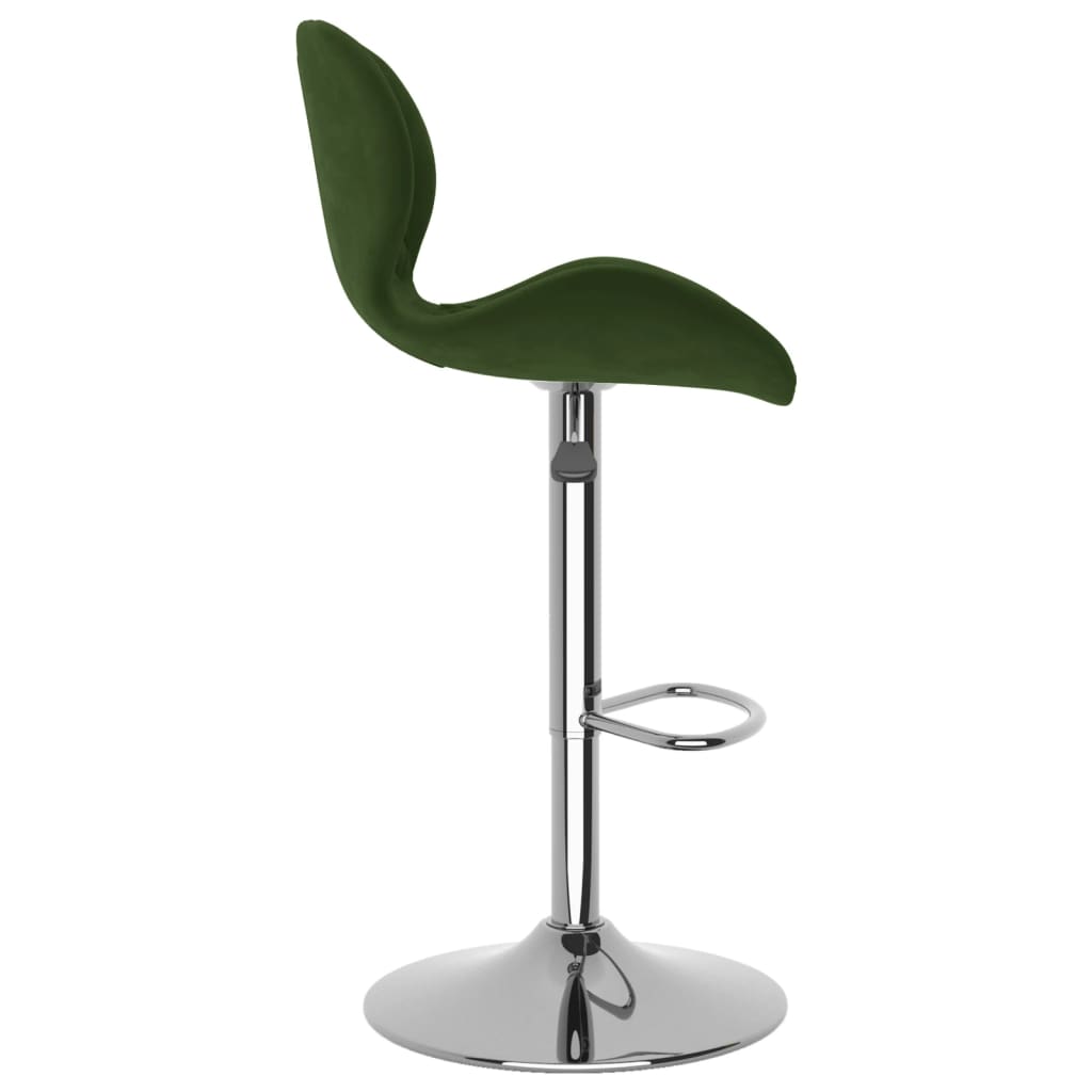Tabourets de bar lot de 2 vert foncé velours - XIOS