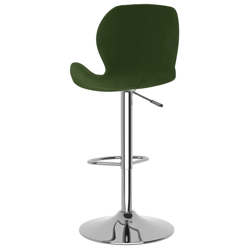 Tabourets de bar lot de 2 vert foncé velours - XIOS