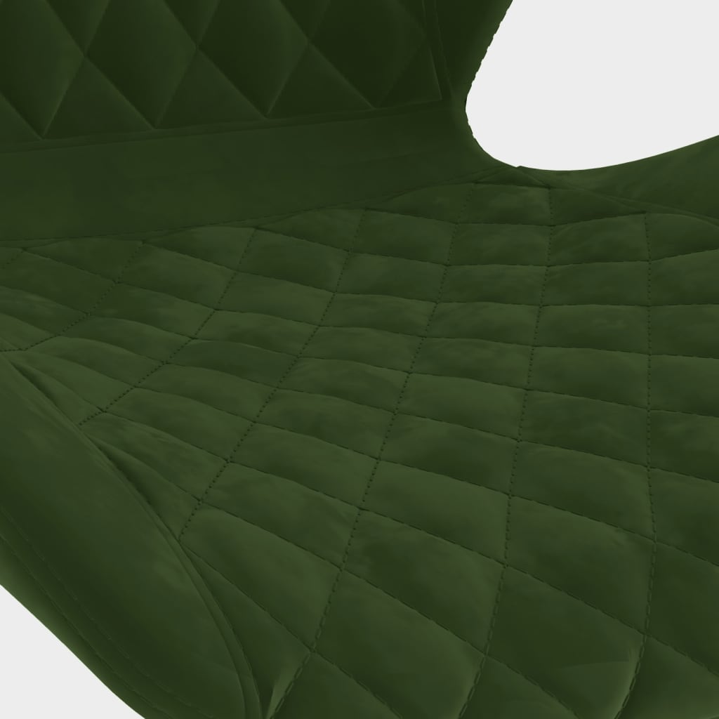 Tabourets de bar lot de 2 vert foncé velours - XIOS