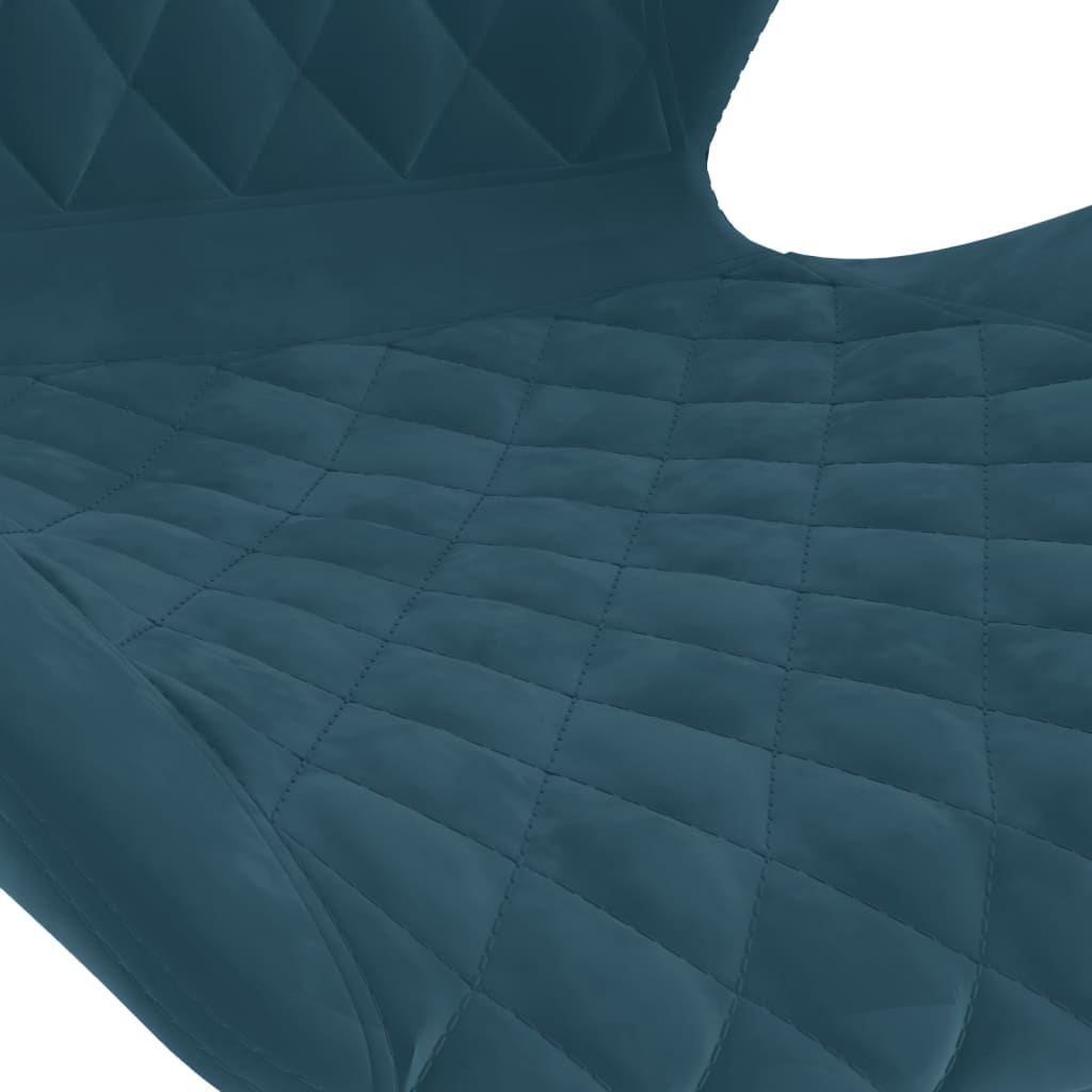 Tabourets de bar lot de 2 bleu velours - XIOS