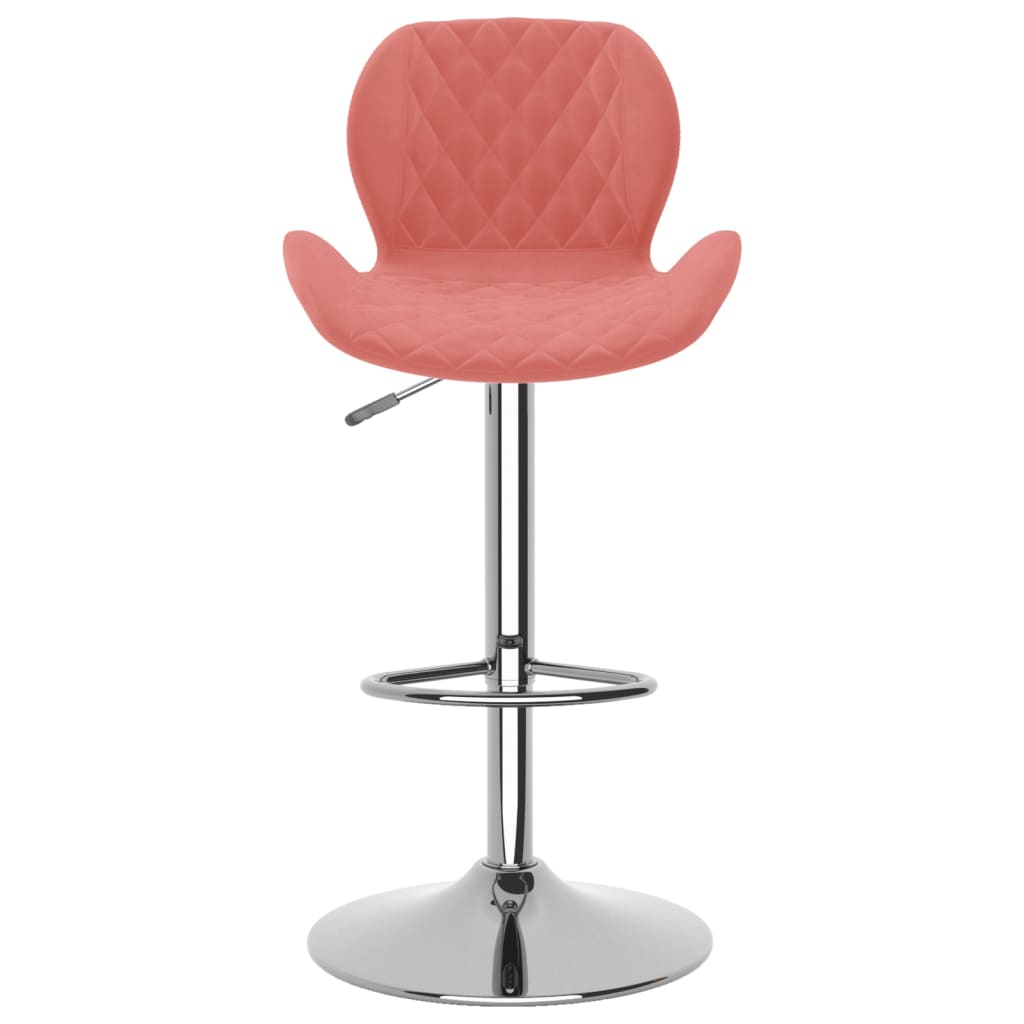 Tabourets de bar lot de 2 rose velours - XIOS