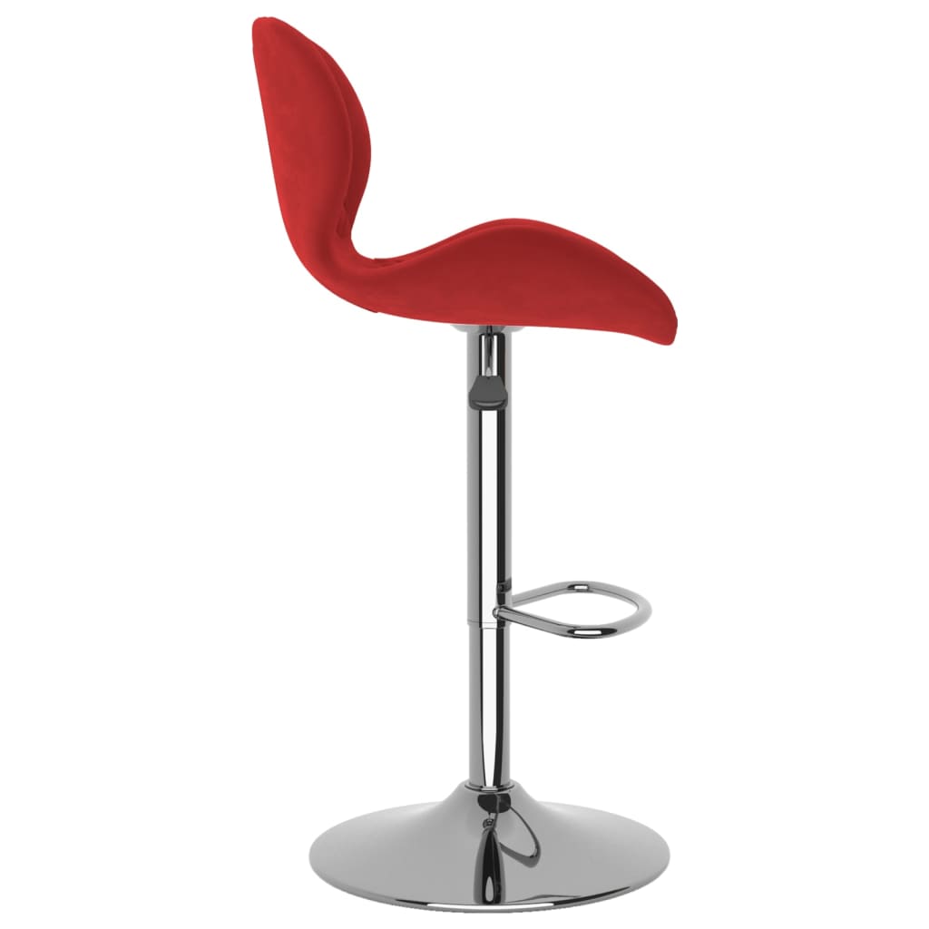 Tabourets de bar lot de 2 rouge bordeaux velours - XIOS