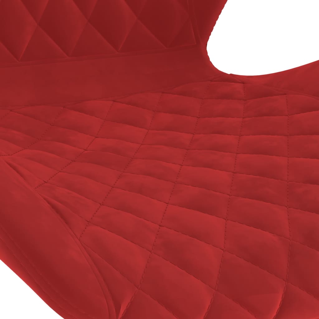 Tabourets de bar lot de 2 rouge bordeaux velours - XIOS