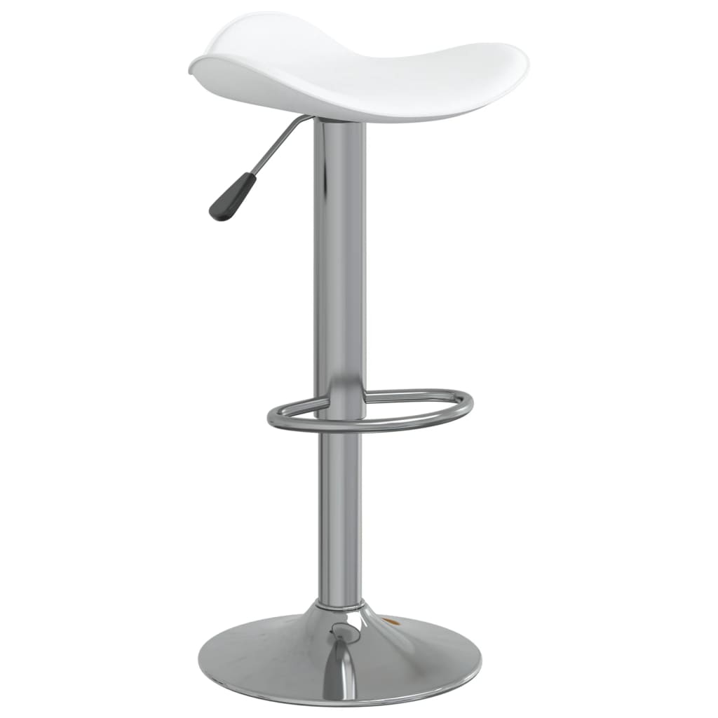 Tabouret de bar Blanc Acier chromé et cuir artificiel - XIOS