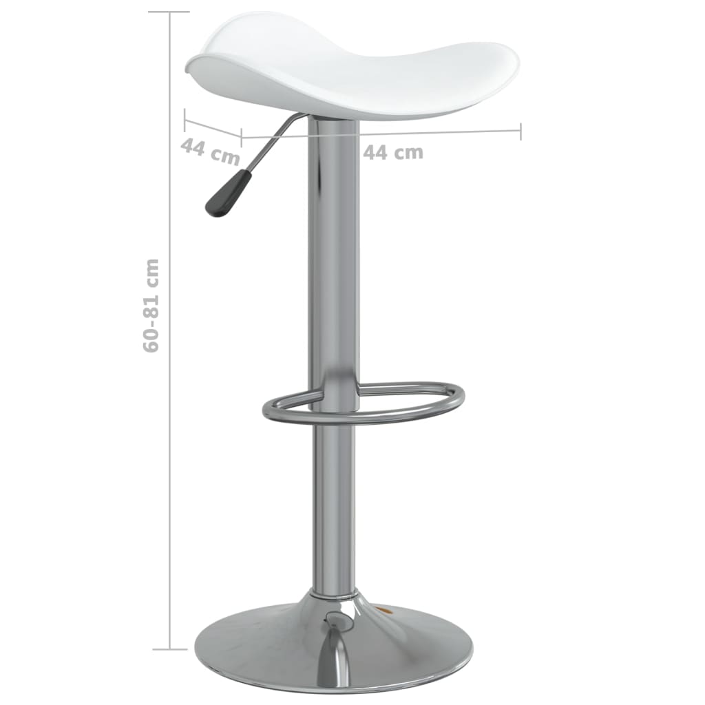 Tabouret de bar Blanc Acier chromé et cuir artificiel - XIOS