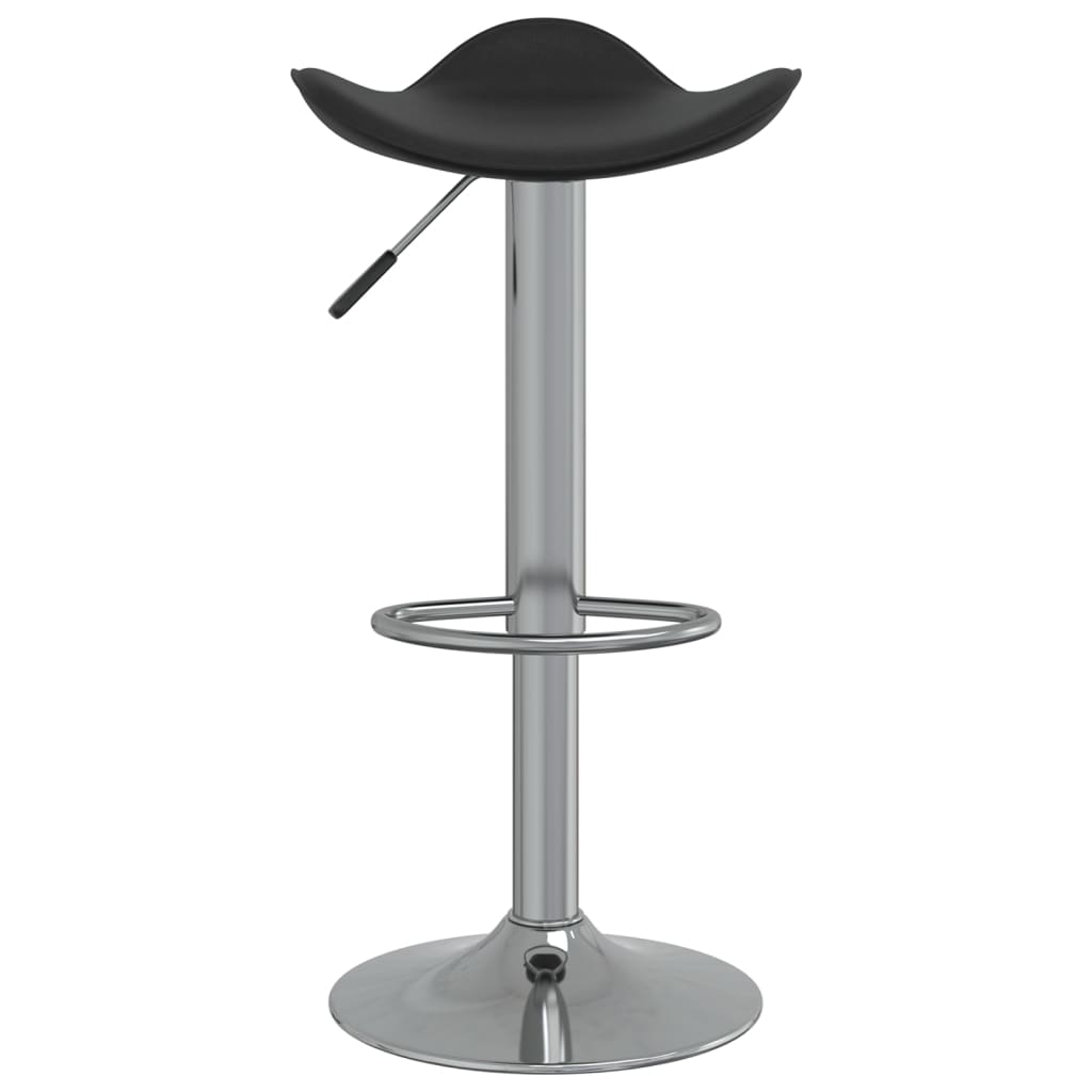 Tabouret de bar Noir Acier chromé et cuir artificiel - XIOS