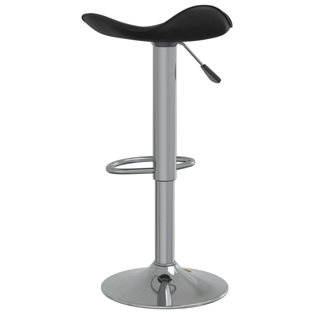 Tabouret de bar Noir Acier chromé et cuir artificiel - XIOS