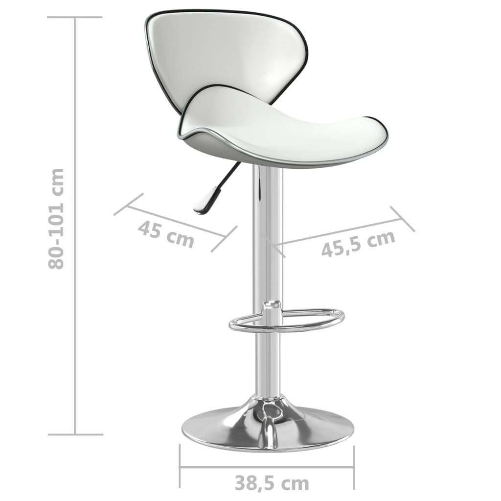 Tabouret de bar Blanc Similicuir - XIOS