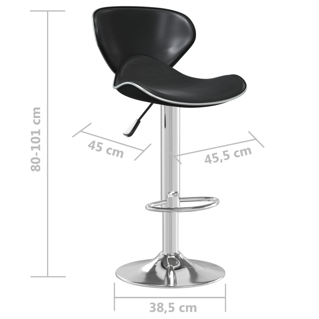 Tabouret de bar Noir Similicuir - XIOS