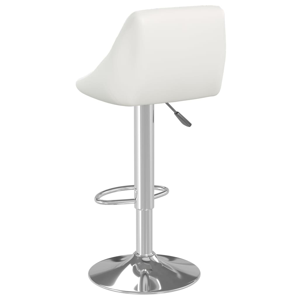 Tabourets de bar lot de 2 blanc similicuir - XIOS