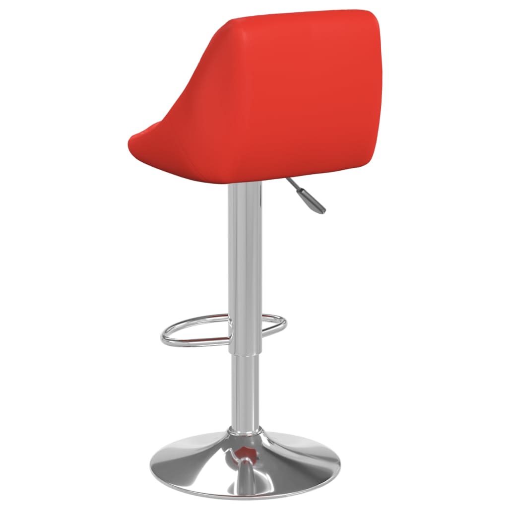 Tabourets de bar lot de 2 rouge similicuir - XIOS
