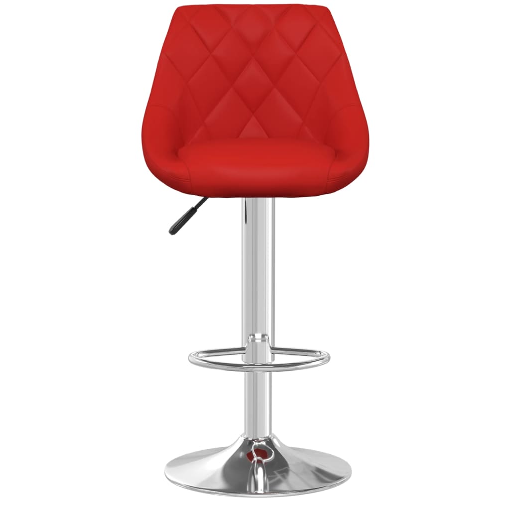 Tabourets de bar lot de 2 rouge bordeaux similicuir - XIOS