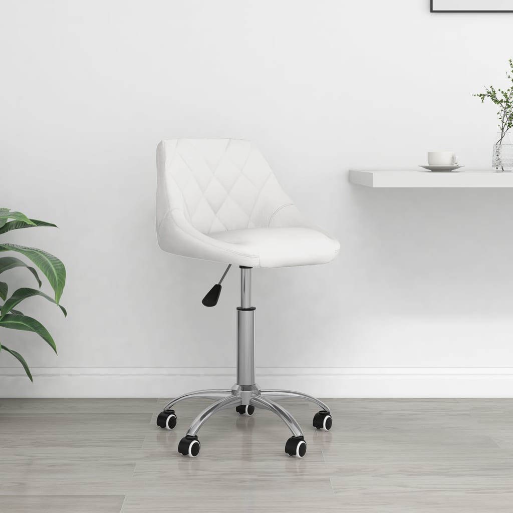 Chaise pivotante de bureau Blanc Similicuir - XIOS
