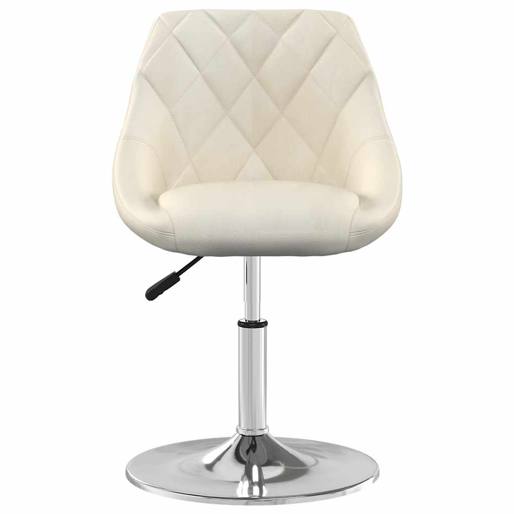 Chaises pivotantes à manger lot de 2 Crème Velours - XIOS