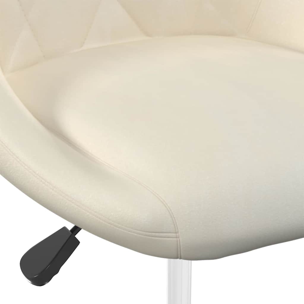 Chaises pivotantes à manger lot de 2 Crème Velours - XIOS