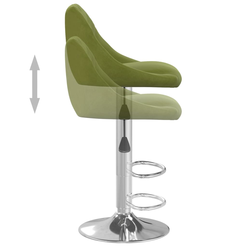 Tabouret de bar Vert clair Velours - XIOS