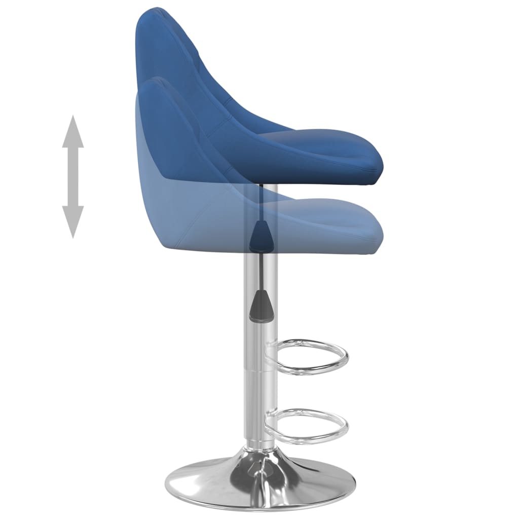 Tabouret de bar Bleu Velours - XIOS