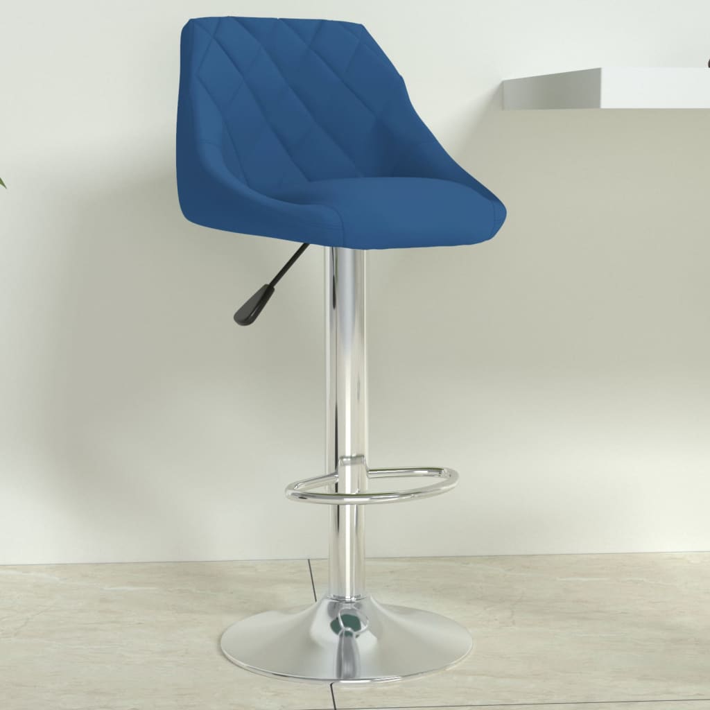 Tabouret de bar Bleu Velours - XIOS