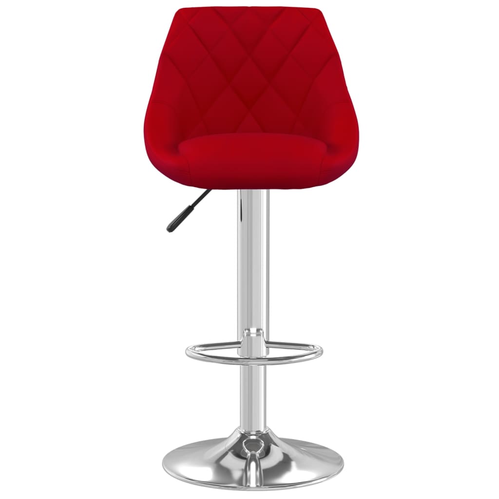 Tabouret de bar Rouge bordeaux Velours - XIOS