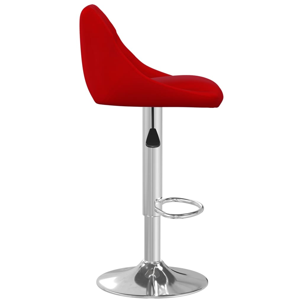 Tabouret de bar Rouge bordeaux Velours - XIOS