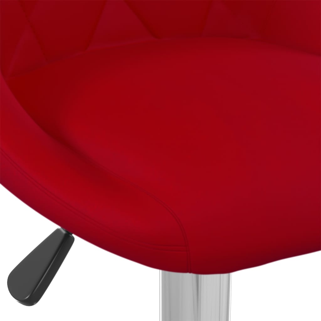 Tabouret de bar Rouge bordeaux Velours - XIOS