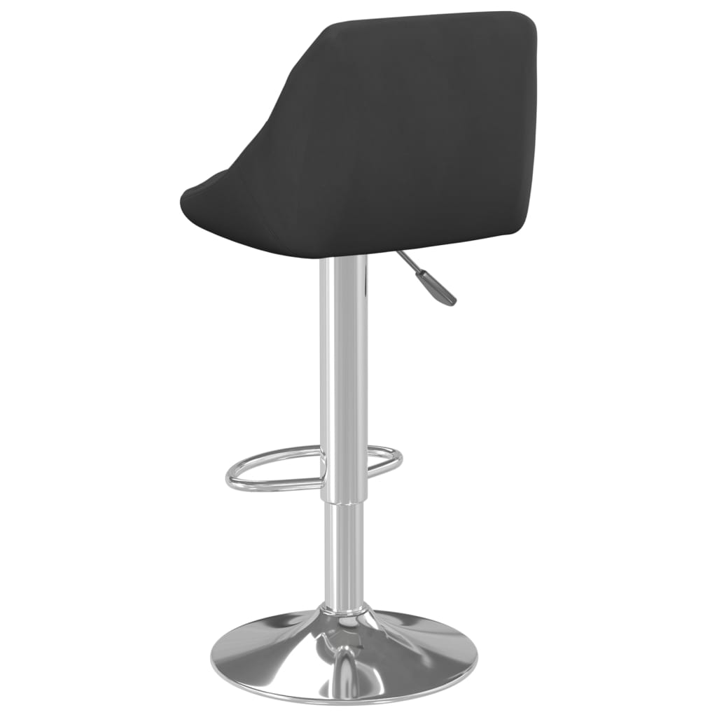 Tabourets de bar lot de 2 noir velours - XIOS
