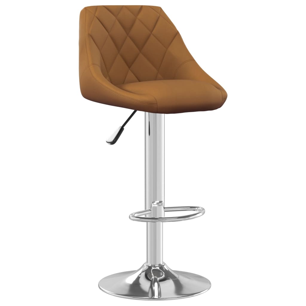 Tabourets de bar lot de 2 marron velours - XIOS