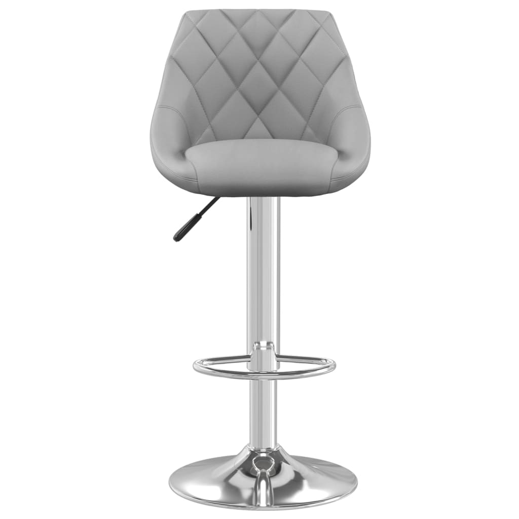Tabourets de bar lot de 2 gris clair velours - XIOS