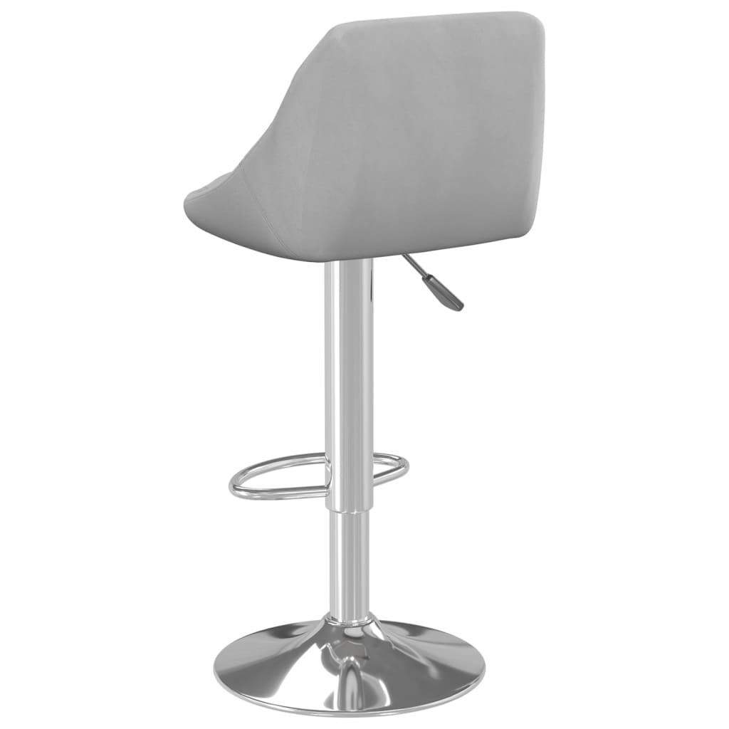 Tabourets de bar lot de 2 gris clair velours - XIOS