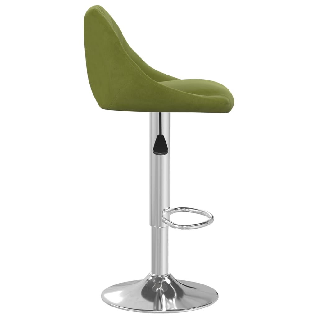 Tabourets de bar lot de 2 vert clair velours - XIOS