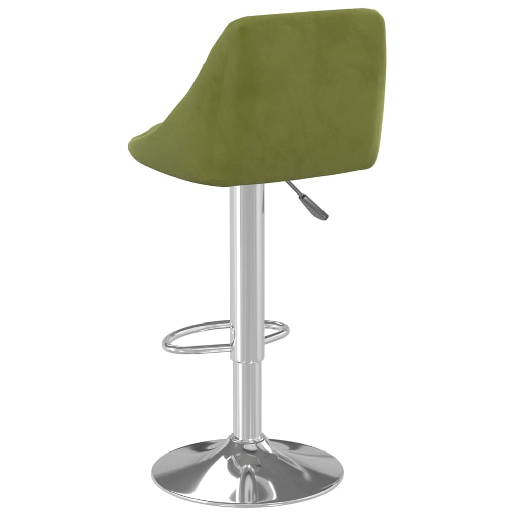 Tabourets de bar lot de 2 vert clair velours - XIOS